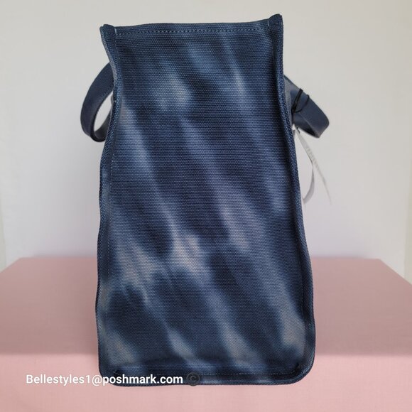 COACH Tie Dye Cargo 42 Canvas Large Tote -Midnight Navy color - Picture 7 of 16